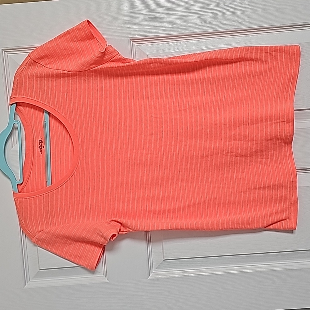 bcg neon orange with white stripes, short- sleeve t-shirt Size XL - Picture 3 of 11